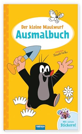 Trötsch Der kleine Maulwurf Ausmalbuch mit Stickern: Malbuch Beschäftigungsbuch Ausmalbuch