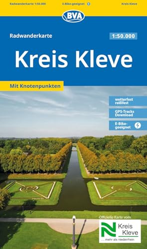BVA Radwanderkarte Kreis Kleve 1:50.000: reiß- und wetterfest, GPS-Tracks Download, E-Bike geeignet