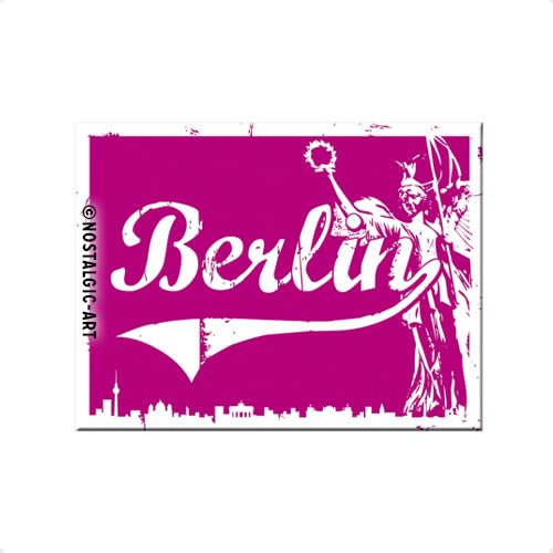 Nostalgic-Art 14253 Berlin CityStyle - Berlin Goldelse Pink, Magnet 8x6 cm