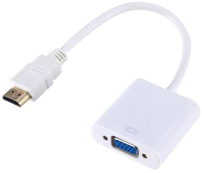 AAA PRODUCTS HDMI to VGA, Gold-Plated Adapter (Male to Female) for Computer, Desktop, Laptop, PC, Monitor, Projector, HDTV, Chromebook, Raspberry Pi, Xbox and More - WHITE