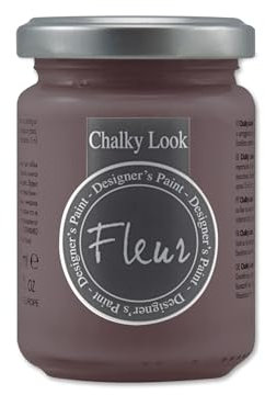 FLEUR DESIGNER'S PAINT | Pittura ad Acqua, Effetto Gesso Naturale, Extra Opaca, Fleur Chalky F13, Colore Chocolate Blush, Made in Italy, Formato da 130 ml