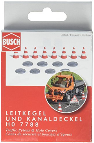Busch 7788 Man Hole Covers & Pylons HO Scenery Scale Model Scenery