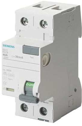 Siemens sentron - Interruptor diferencial tipo-f 25a 1+neutro 30ma 230v 2 módulos