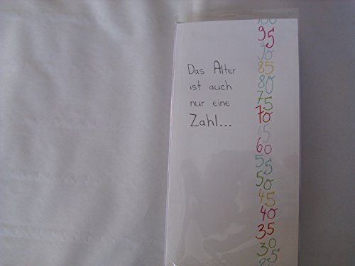 Geburtstagskarte Glückwunschkarte Karte zum Geburtstag 20-100 zum Verstellen Das Alter ist auch nur eine Zahl.in Deinem Fall ne ziemlich hohe! Happy Birthday!. Karte mit Umschlag weiß = 1 Stück