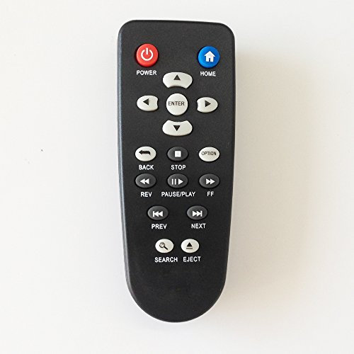 WD TV Live Ersatz-Fernbedienung für alle Versionen Plus Hub Steaming 1., 2., 3. und 4. schwarz