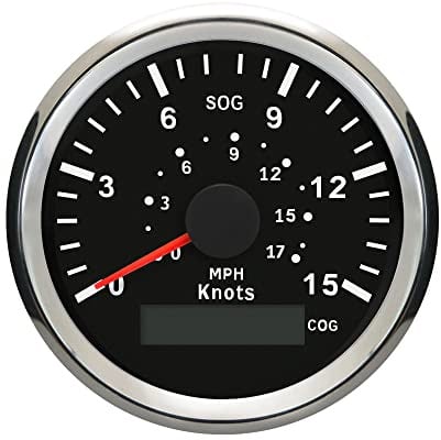 ELING Universal GPS Tachometer Tacho Messgerät 15 Knots für Boot Yacht Schiffe 85mm 9-32V