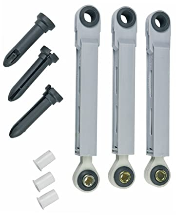 Stoßdämpfer Dämpfer Schwingungsdämfer Waschmaschine Waschgerät ALTERNATIV Bosch Siemens 00742719 742719 mit 8mm/14mm Bohrung mit Reduzierhülsen 14/11mm und Befestigungsbolzen passend Balay Constructa