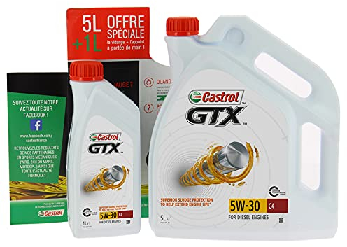 CASTROL 469124 GTX 5W-30 C4 Motoröl, 5+1L