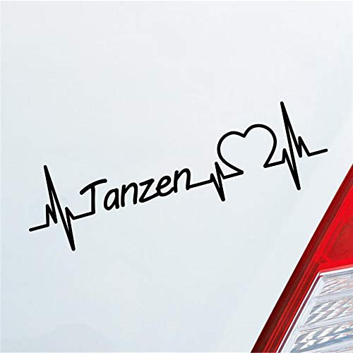 Hellweg Druckerei Tanzen Herzschlag Tanzsport Partner Musik Sport Liebe Auto Aufkleber Sticker Heckscheibenaufkleber
