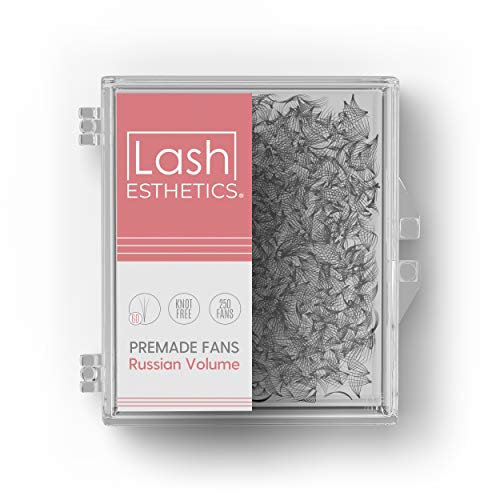 Lash Esthetics D Curl Premade Volume Fans 3D–10D | 250 Pro Lash Extensions | Russian Strip Lashes | Soft Lightweight False Eyelashes | Individual Eyelash Extension Fans | 0.07mm Mixed Tray