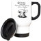 Means Family Stitch Silver/White Insulated Birthday Gift Travel Tea/Coffee Mug. (White)