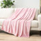 PAVILIA Coperta in pile rosa chiaro per divano letto singolo, rosa cipria super morbida e pelosa, in flanella super morbida, per letto singolo, coperta regalo in velluto decorativa per la casa, 60 x