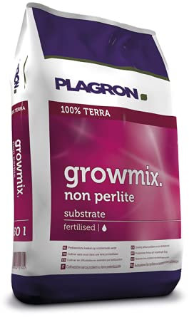 Plagron growmix 50 L 100% Terra substrat ohne perlite Dünger Erde Anzucht Grow Bloom