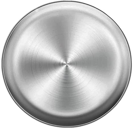 Yililay Bandeja de Pizza de Acero Inoxidable Redonda Multifuncional Pastel de Frutas Bandeja de Metal 30 cm