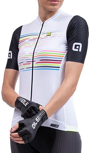 Alé Cycling Women's PRS Logo Short Sleeve Jersey, White, XL