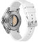 Kai Tian Klasse 21mm Edel Gebogenes Band Gummi Uhrenarmband Passend Uhren Armband für Herren Damen Weiß