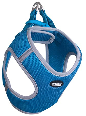 Nobby Mesh Geschirr Delight, hellblau, XL: Brust: 45-50 cm, Bauch: 55-60 cm, 25 mm, 1 Stück