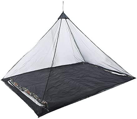 Mosquitera para cama de camping, viajes al aire libre, tienda de campaña con bolsa de transporte para senderismo, camping, pesca, mosquitera compacta y ligera (negro, 220 x 120 x 100 cm)