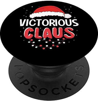 Victorious Claus Weihnachtsmann Kostüm Outfit PopSockets mit austauschbarem PopGrip