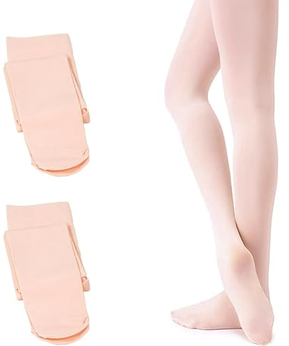 ONTYZZ Ballett Strumpfhose Mädchen und Frauen Footed Strecken Strumpfhose zum Tanzen 90 DEN Kinder Strumpfhose Ultra-Stretch Mikrofaser 2 Paar/S