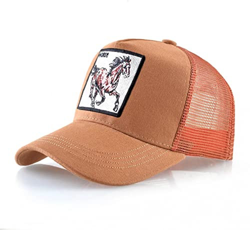 Berretto Baseball Unisex Uomo Donna Snapback Mesh Cappelli da Baseball Ricami con Motivo a Cavallo Patch Cappellino da Camionista Cappellini con Visiera Estiva