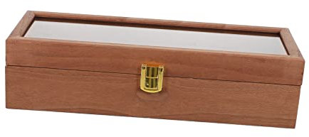 UKCOCO 6er Karton Uhr Aufbewahrung Holzkiste Estuche Para Relojes De Hombre Uhrenkissenhalter Mit 6 Fächern Aufbewahrungshalter Für Uhren Jahrgang Mann Nussbaum Holzkasten Ländlich