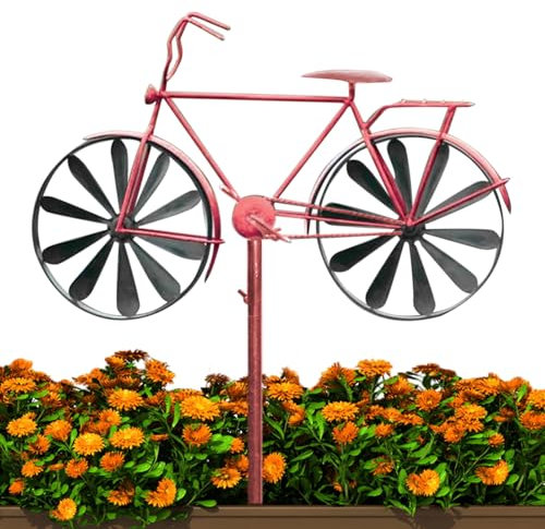 Deno Vintage Fahrrad Metall Windmühle Garten Windspiel Fahrrad Windspiel Windmühle Gartenstecker Gartendekorationen Outdoor Rasen Metall Kunst Wind Drehteller