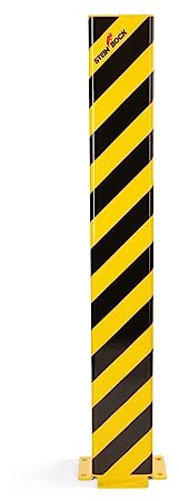 Steinbock Abweiserecke | U-Form | HxBxT 1.200 x 160 x 160 mm | 6 mm Stahlblech | dreiseitiger Anfahrschutz aus Metall in Signalfarben | Schutz vor Anfahr- und Stoßschäden | Rammschutz U-Profil