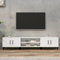 Higsose Meuble TV Salon Blanc Brillant 180x31,5x40 cm Bois d'ingénierie Armoire Télévision Dessus Stable et Robuste Vitrine d'affichage Placer Photo Objets Décoratifs Décoration Intérieure