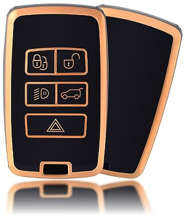 OFFCURVE Schlüsselhülle für Land Rover Range Rover Evoque Discovery Sport | TPU autoschlüssel hülle für Land Rover 5-Tasten Smartkey. Kompatibel mit Range Rover Evoque Discovery Sport Freelander 2