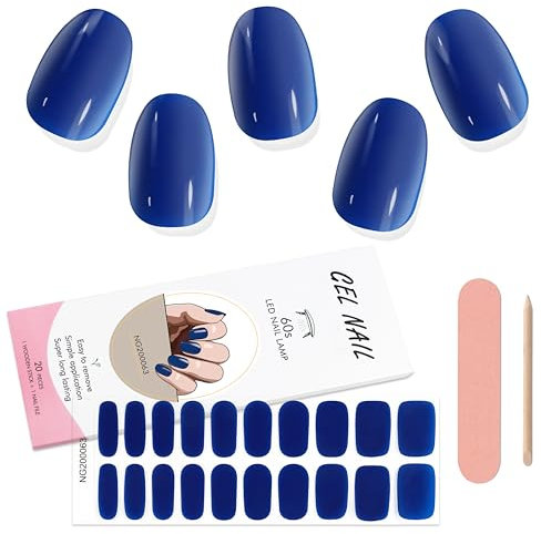 Kalolary Gel Nail Art Polish Strips - Waterproof Full Nail Wraps with Nail File and Stick for UV/LED Lamp (5) Waterproof Decals Sets