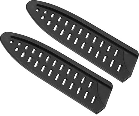 PATIKIL PP Seguridad Cuchillo Funda Mangas para 6 Chef Cuchillo, 2 Paquete Cuchillos Filo Guardia Hoja Protector Universal Cuchillo Funda Portátil para Cocina, Negro