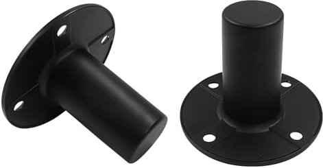 Unlorspy 2Pcs Black Speaker Stand Top Hat,107x 85mm Sturdy Metal Pole Mount for Tripod Speaker Stand (4.21 x3.34 Inch)