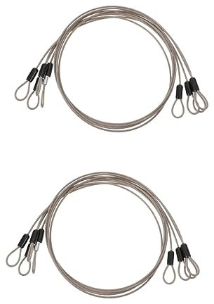Gatuida 8 Pcs Wire Rope Stainless Steel Lanyard Cable Hanging Wires Stainless Steel Rope Suspension Cable Dog Tie Out Dog Runner Cable Tether Safety Strap Electrical Cable Steel Wire Sling
