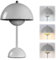 DASIAUTOEM Pilzlampen Tischlampe, LED Akku Tischlampe Kabellos, 3000k-6000k Moderne Aufladbar, Touch Dimmbar Tischleuchte Macaron Lampe​ mit 3 Helligkeits Modi, Retro Nachttischlampe (Grau)