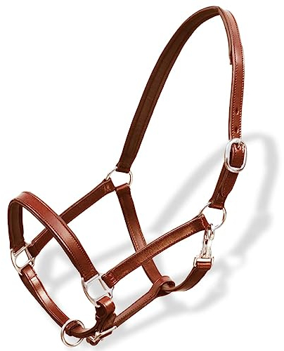 AUUIJKJF Cabestro de piel auténtica, cabestro estable, ajustable, color marrón, muebles para traje