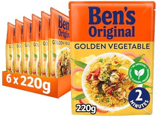 Original Golden Vegetable Microwave Rice 220g Delicious Tasty And Twisty Treat Gift Hamper For Birthday,Christmas,Easter (24)