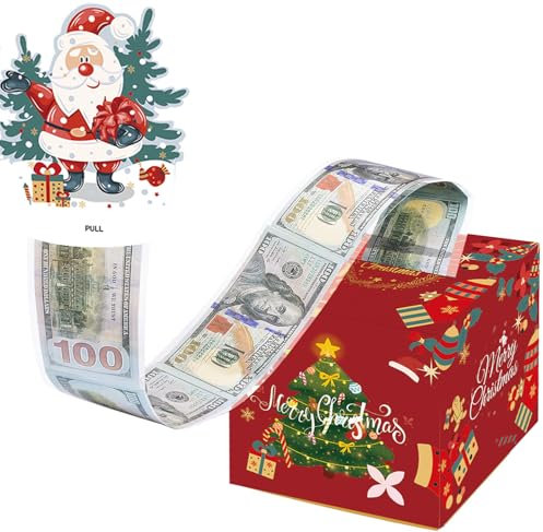 GEHENFRUCHT Geldgeschenk, Weinachten Geldgeschenke Box Geschenkbox DIY Merry Christmas Geschenkverpackung für Männer, Frauen und Kinder