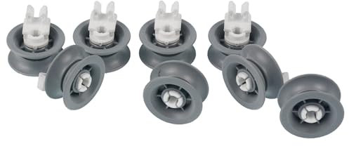 8x Dishwasher Wheels for Upper Basket - with The Original Code 00611666 00165313 for Bosch Dishwashers