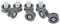 8x Dishwasher Wheels for Upper Basket - with The Original Code 00611666 00165313 for Bosch Dishwashers
