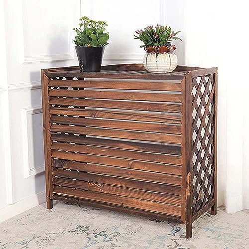 Air Conditioning Cover Solid Wood Window Air Conditioner Cover Hidden Air Conditioner Rack Trash Can Shell Flower Rack Space Divider Plant Flower Pot Display Rack