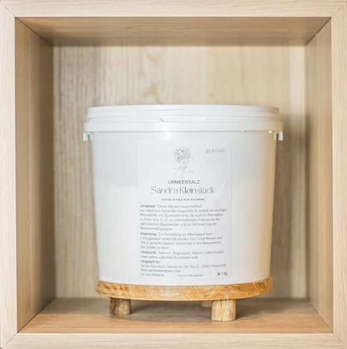 Urmeersalz Salz Inhalation Badesalz, Naturprodukt, rein, natürlich, unbehandelt, kein Speisesalz, geeignet für Luftreinigungssysteme, welche ein Reiz-/Meeresklima erzeugen können (5 kg)