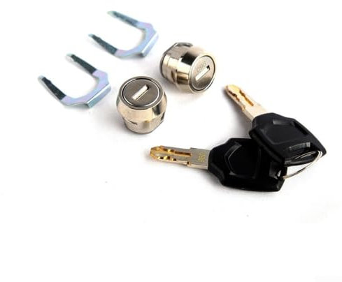 Entgoinggo Motorradtaschenschloss Zubehör mit 2 Schlüsseln, Motorradtasche Box Koffer Zubehör 2 Schlüssel und Schloss Ersatz