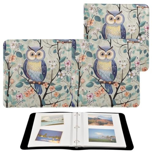 JUMBEAR Schönes großes Fotoalbum mit Eulen, selbstklebend, mit 20 Seiten, Scrapbook, Album, DIY, für Hochzeit, Familie, Baby, Urlaub