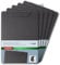 SIGEL KB110/5 Speisekarten-Klemmbrett A4, anthrazit, mit Aufstellfunktion, stabiles Clipboard, 5er Pack