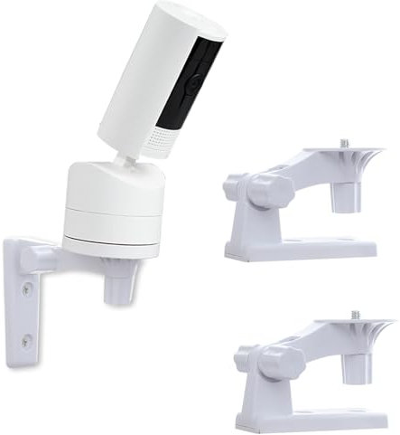 2Pack Wall Mount Bracket Compatible with Ring Pan-Tilt Indoor Cam, 180° Adjustable Wall Mounting Bracket with Camera Base, Easy Installation for Surveillance Camera, Indoor and Outdoor Use