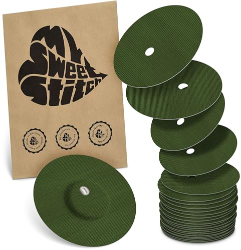MySweetStitch - 25 x FreeStyle Libre 3 cerotti sensore, Overpatch rotondo Ø 60mm, con foro di ventilazione, Made in Germany, cerotto impermeabile, traspirante, delicato sulla pelle, Olive-Green