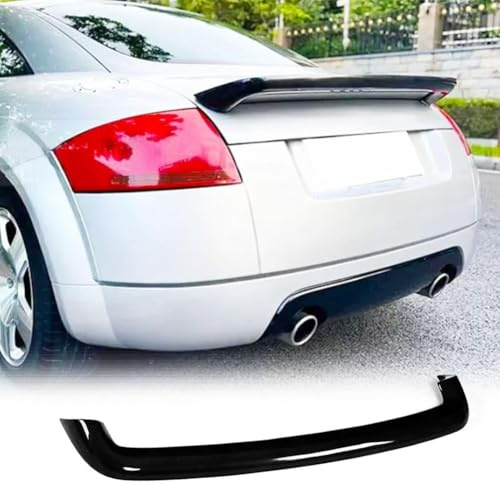Heckspoiler für Audi TT/TT Quattro MK1 Typ 8N 1998–2006 Coupe Cabrio 2-Türer Fiberglas Heckklappe Highkick Flügellippe Schwarz glänzend