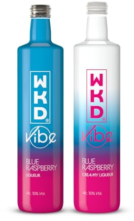 WKD Vibe Blue Duo Pack, Vodka-Based and Creamy Liqueur, 15% ABV, Vegan and Gluten Free, 2 x 500ml Bottles