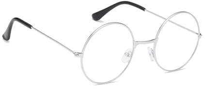 Weihnachtsmann Brille Rund,Nikolaus Weihnachten Kostümzubehör Weihnachtsbrille Runde Retro 60er 70er Jahre Oma/Opa mit Runden Gläsern für Nikolauskostüm/Damen Herren Karneval/Fasching Festival (B)